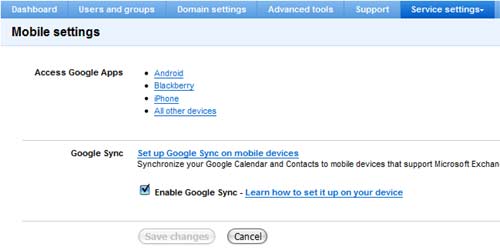 GoogleApps 「Enable Google Sync」が保存されないバグ